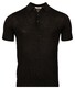 Thomas Maine Uni Color Fine Merino Single Knit Polo Zwart