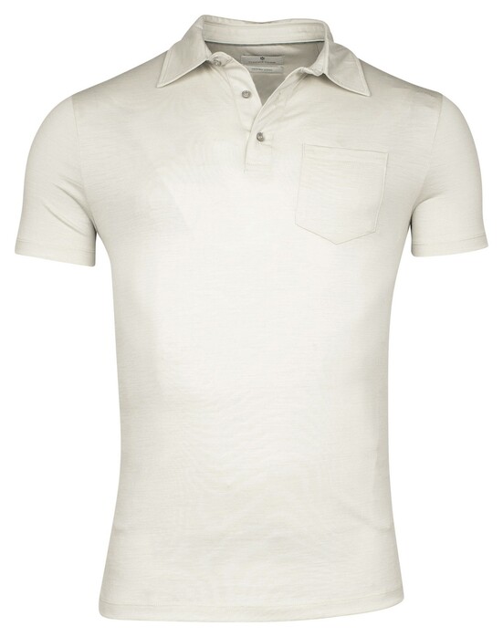 Thomas Maine Uni Color Merino Wool Jersey Short Sleeve Polo Kitt