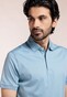Thomas Maine Uni Color Soft Liquid Cotton Short Sleeve Polo Blauw
