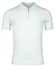 Thomas Maine Uni Color Zip Collar Merino Wool Blend Single Knit And Mesh Knit Polo Ice Blue