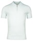 Thomas Maine Uni Color Zip Collar Merino Wool Blend Single Knit And Mesh Knit Polo Ice Blue