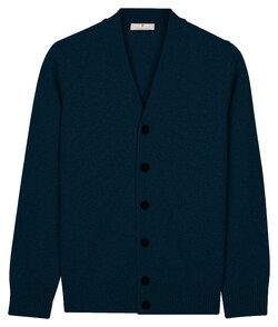 Thomas Maine V-Neck Buttons Single Knit Cardigan Navy