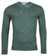 Thomas Maine V-Neck Single Knit Merino Wool Pullover Pine Green