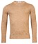 Thomas Maine V-Neck Single Knit Merino Wool Trui Licht Camel
