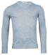Thomas Maine V-Neck Single Knit Merino Wool Trui Sea Blue