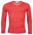Thomas Maine V-Neck Single Knit Merinowol Trui Coral