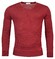 Thomas Maine V-Neck Single Knit Merinowol Trui Raspberry