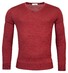 Thomas Maine V-Neck Single Knit Merinowol Trui Raspberry