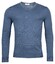 Thomas Maine V-Neck Single Knit Merinowol Trui Storm Sky
