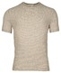 Thomas Maine Yarn Dyed Stripe Crew Neck Single Knit Trui Groengrijs