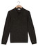 Thomas Maine Zip Collar Long Sleeve Merino Wool Single Knit Trui Antraciet Melange